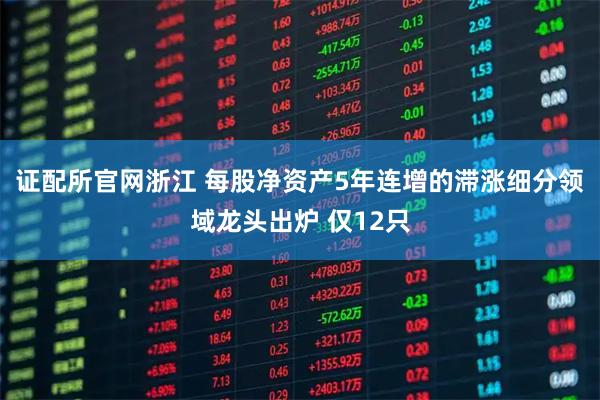 证配所官网浙江 每股净资产5年连增的滞涨细分领域龙头出炉 仅12只